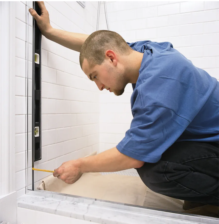 Disadvantage 2 framed shower doors are easier for DIY to install credit www.thisoldhouse.com | Innovate Building Solutions #Framedshowerdoor #Glassdoor #ShowerDoor