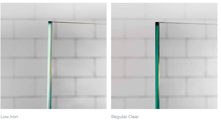 FAQ 5 low iron vs. regular clear shower glass credit www.showerdoorwa.com | Innovate Building Solutions #ClearShower #GlassDoor #ClearGlass