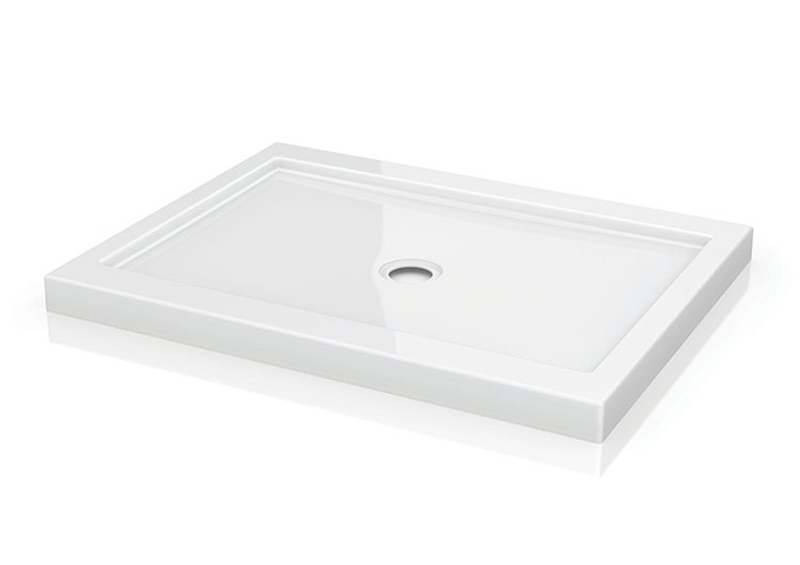 What is a reversible shower pan no flanges finished curbs | Innovate Building Solutions #ReversibleShower #Showerbase #Noflanges #Bathroomremodel
