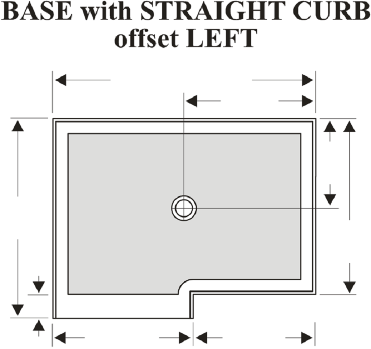 Design factor 5 plan view offset shower pan design | Innovate Building Solutions #ShowerPan #ShowerLayout #ShowerBase