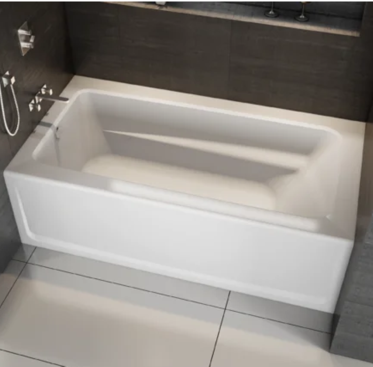 Idea 7 extra long alcove shower tub credit www.perigold.com | Innovate Building Solutions #Bathtub #BathroomRemodel #ShowerTubConversion