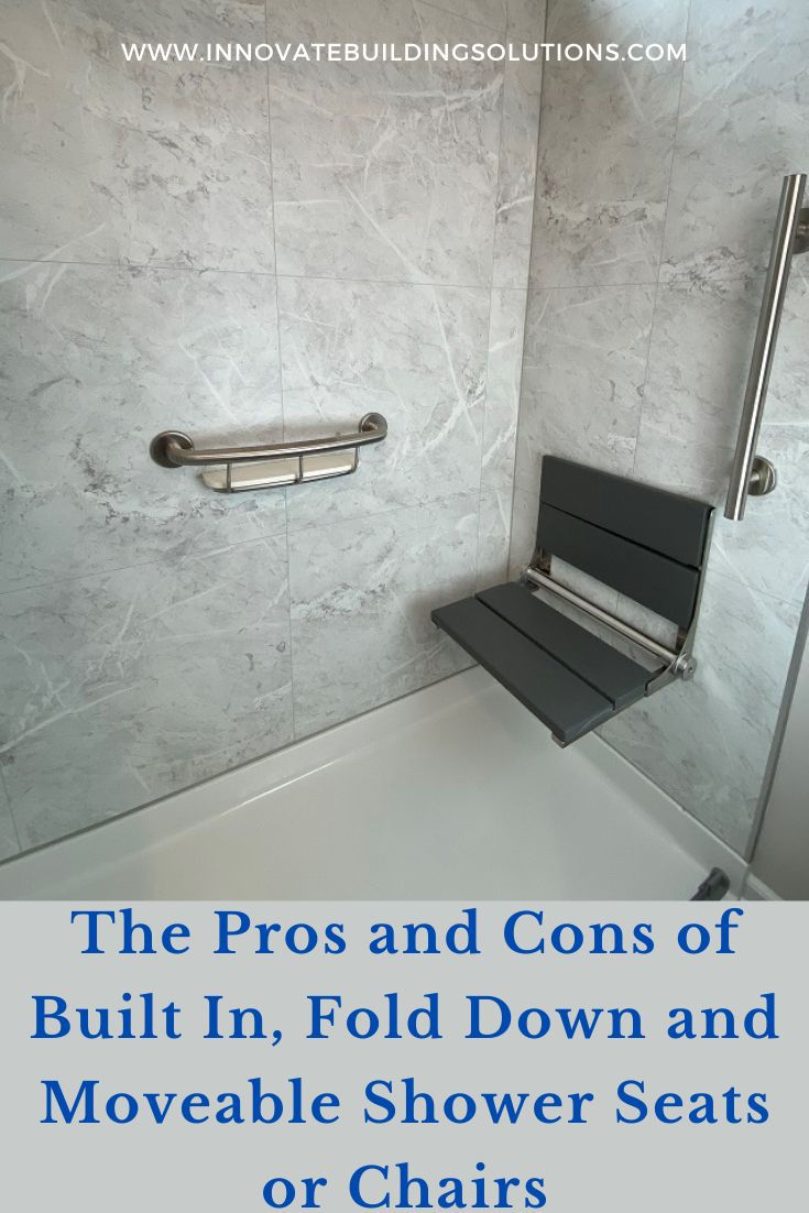 The Pros and Cons of Built In, Fold Down and Moveable Shower Seats or Chairs