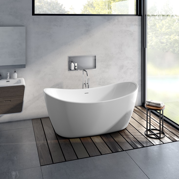 Pro 2 - freestanding tub don't feel boxed in open concept bathroom remodel | Innovate Building Solutions #FreeStandingTubs #BathTubs #AlcoveTub