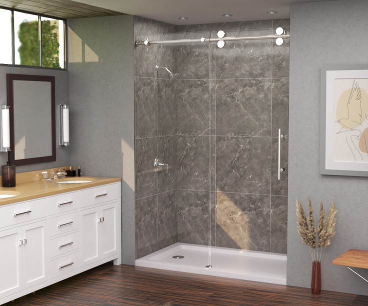 Mistake 11 silver gray marble shower replacement kit | Innovate Building Solutions #SilverGrayMarble #AlcoveShower #AlcoveShowerReplacementKit