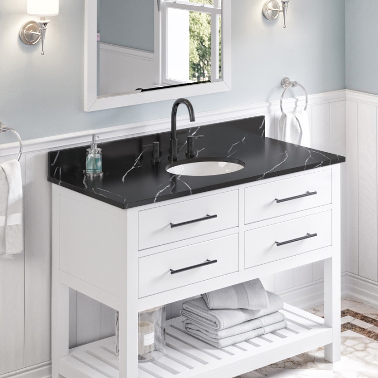 Idea 5 complete vanity top cabinet and sink | Innovate Building Solutions #VanityTop #BathroomVanity #VanityCabinetAndSink