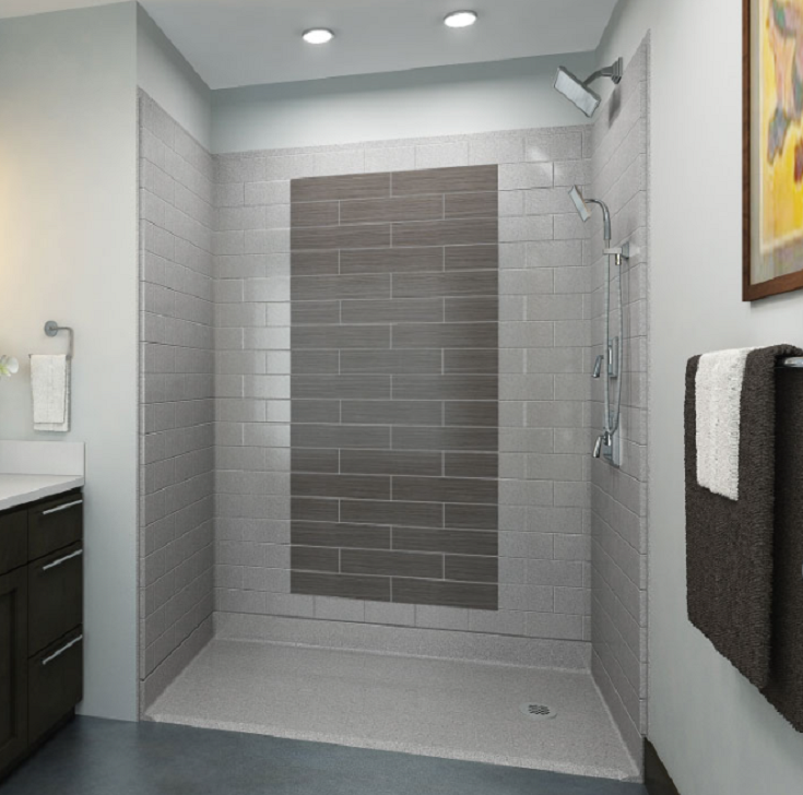 Tip 1 ramped beveled entry shower pan credit www.BestBath.com | Innovate Building Solutions #RampedShowerPan #RampedBeveledEntryShowerPan #RampedShowerBase