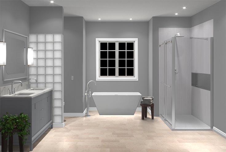 Advantage 1 bath visualizer shower freestanding tub vanity in a bathroom visualizer | DIY projects | bathroom remodeling ideas | tub vanity