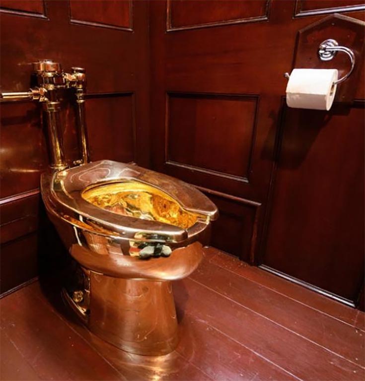 Idea 1 Kanye west gold toilet seat credit www.luxurylaunches.com | bathroom Design ideas | Home Remodeling