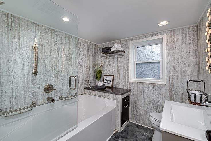 Reason 5 no mold bacteria laminate bath shower surround panels | Bathroom Remodeling Ideas | Design Ideas | Full bathroom remodel | European Bathrooms