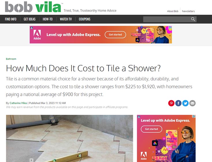 Idea 10 - How much does it cost to tile a shower credit BobVila.com | Innovate Building Solutions | Bathroom Remodeling Ideas | Tips for bathroom design