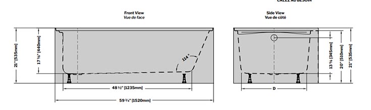 Pro 2 bathing well specs in a tub smaller than shower | Innovate Building Solutions | Tub Specs | Bathtub vs walk in shower | Walk in shower remodeling | Cleveland, OH