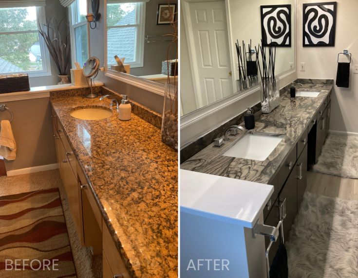 Problem 8 new Quartzite countertop | Home Improvement | home design ideas | Bathroom Remodel | Cleveland Ohio Bathroom remodel 