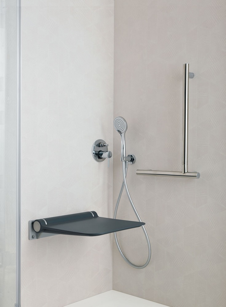 Point 5 fold down seat | Shower accessories | Bathroom shower accessories | Shower design ideas | Fold Down seat