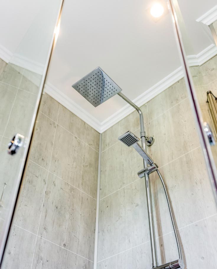 Secret tip 2 fibo shower surround panels to top ceiling | Innovate Building solutions | bathroom remodel | Shower design ideas | laminate wall panels