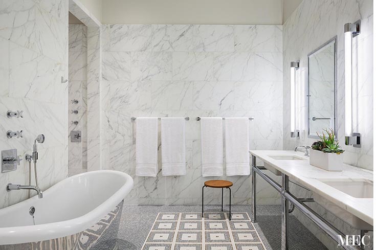 Section 3 luxury tile bathroom with freestanding tub credit www.mecartworks.com | Innovate Building Solutions | Bathroom remodeling ideas | cleveland shower design ideas