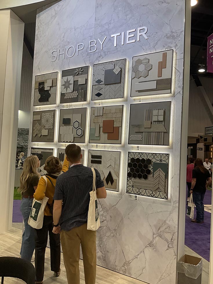 Trend 10 tile trends from KBIS show 2024 | Innovate Building Solutions | Shower Wall Panels | Tile Shower Patterns | Bathroom Wall Panels