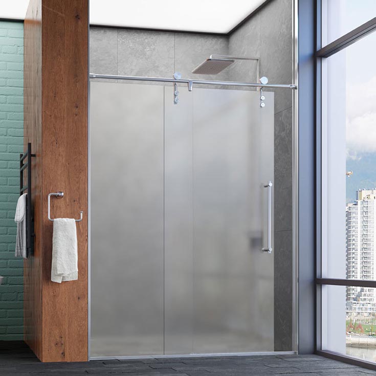 con 1 obscure bypass glass shower door | Innovate Building Solutions |cleveland bathroom remodel | home improvement ideas | Glass shower doors in cleveland ohio