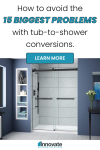 OPENING How to avoid the 15 biggest problems with tub to shower conversions. | Innovate Building Solutions | Bathroom Remodel | Home Improvement | home Design Ideas | Cleveland Bathroom Remodel
