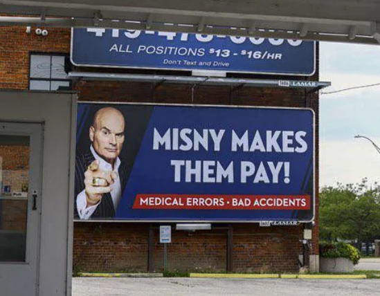 Step 1 - not having to pay - Timy Misny personal injury lawyer billboards | Innovate Building Solutions | Make them pay billboard | Home Improvement Ideas | Advertising Tips | Marketing Ideas for successful business