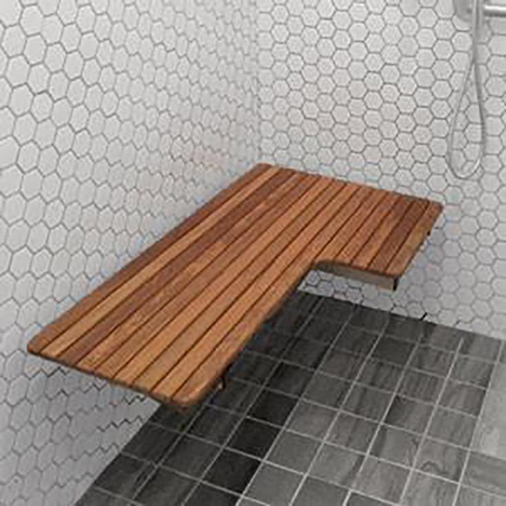 Part 1 advantage 7 teack fold down seat credit www.teakworks4u, Innovate Building Solutions, Fold out shower seat, Shower renovations, benches vs foldout, Bathroom remodeling