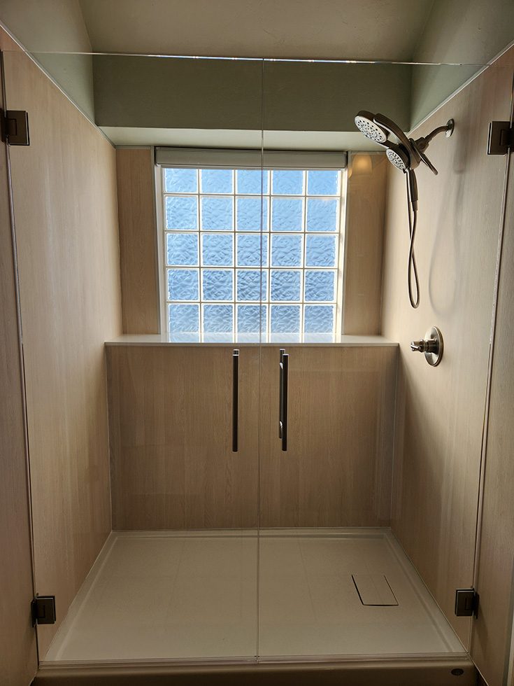 Reason 2 natural light with glass block shower window - Innovate Building Solutions, Glass Block Shower Window, Age In Place Bathrooms, Safer Walk In Showers, Bathroom Shower Renovations