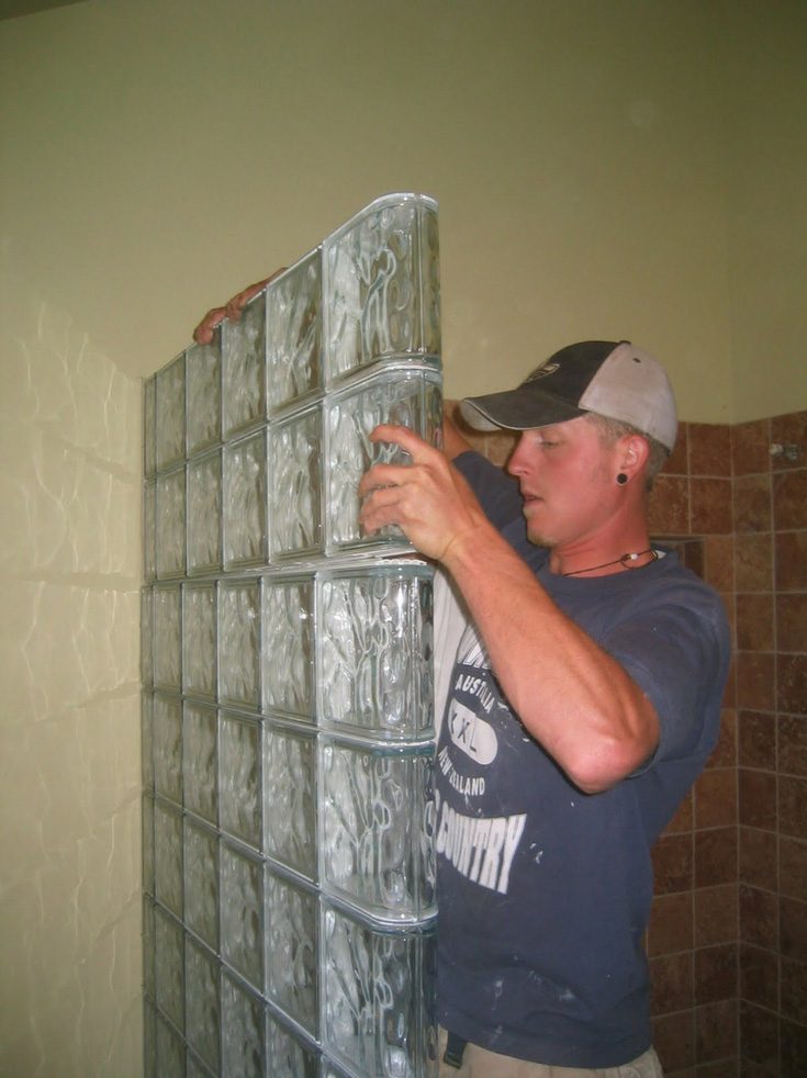 Element 9 installing a glass block shower with prefabricated panels - Innovate Building Solutions, DIY Bathroom Remodeling, Shower Renovation Products, Modern Bathroom Shower Designs, Custom Shower Walls