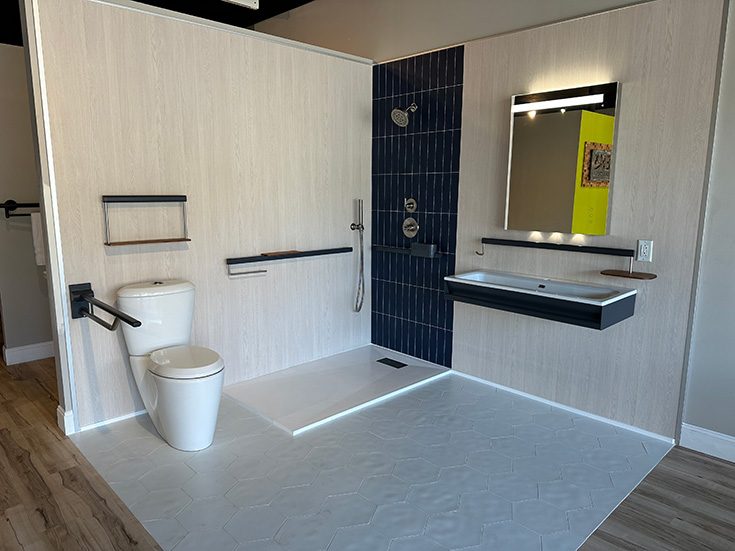 Problem 12 light wood shower panels accessible - Innovate Building Solutions, Safer Accessible Showers, Wet Room Design Ideas, Bathroom Shower Renovations, Custom Shower Remodeling Options