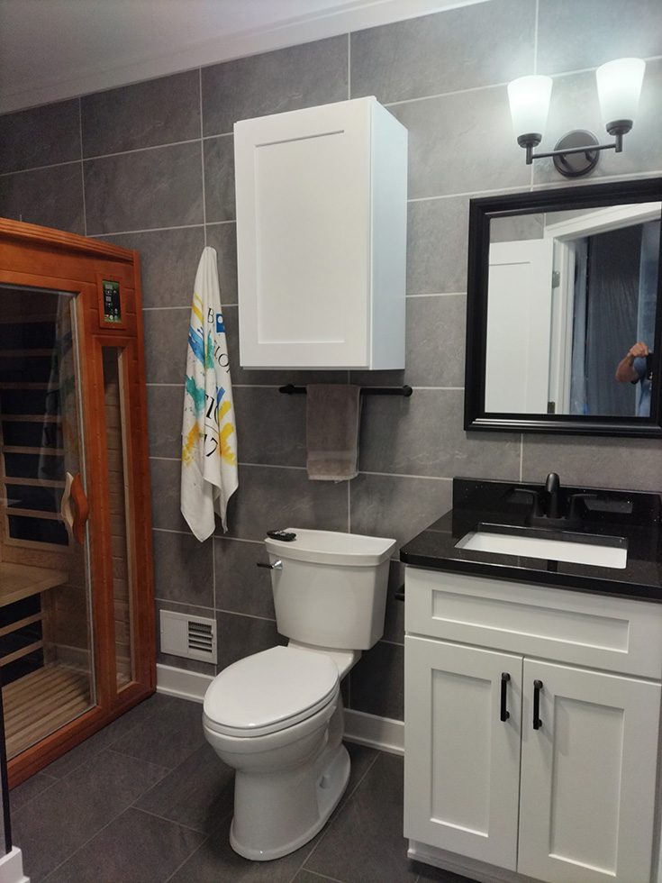 Idea 8 bathroom wall panels behind toilet J & A Designs - Innovate Building Solutions, Custom Bathroom Remodeling, Shower Wall Panel Options, Design Ideas And Tips, DIY Bathroom Renovations