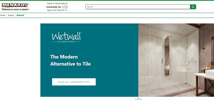 Reason 1 wetwall panels at menards credit www.menards.com - Innovate Building Solutions, Shower Remodeling Products, DIY Bathroom Shower Ideas, Custom Bathroom Renovations, Shower Wall Panel Options