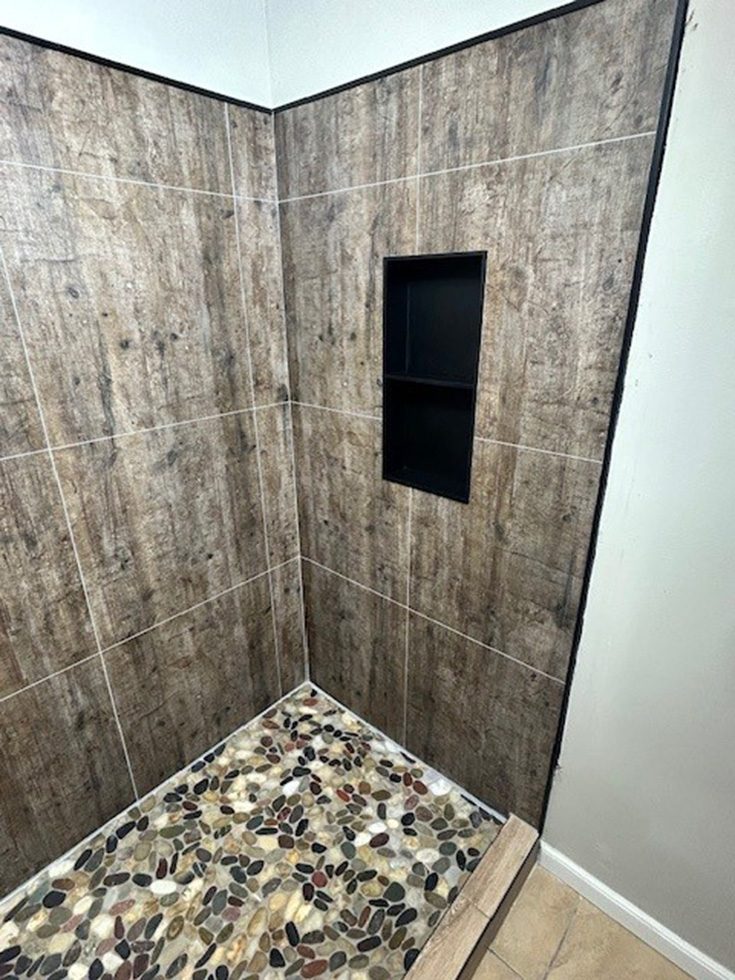 FAQ 11 pebble shower floor laminate shower wall panels - Innovate Building Solutions, Luxury Custom Showers, Modern Bathroom Showers, Bathroom Shower Design Ideas, DIY Custom Bathroom Shower