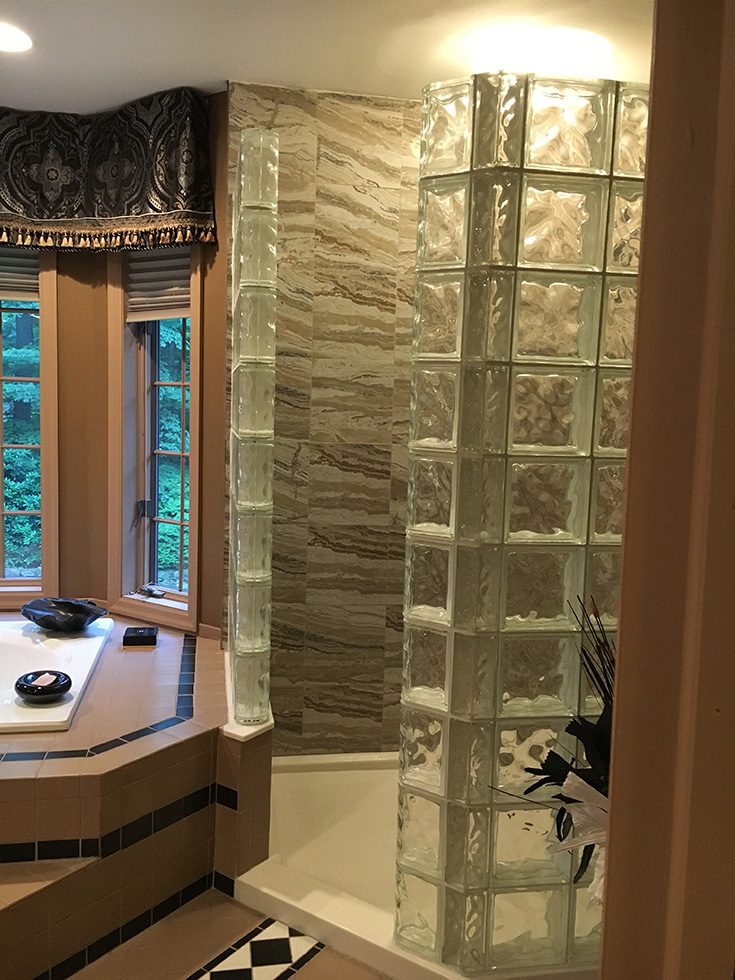 FAQ 6 custom solid surface NEO angle shower pan - Innovate Building Solutions, Cleveland Ohio Custom Showers, Bathroom Remodeling Ideas, Custom Beautiful Showers, Luxury Walk In Shower Ideas