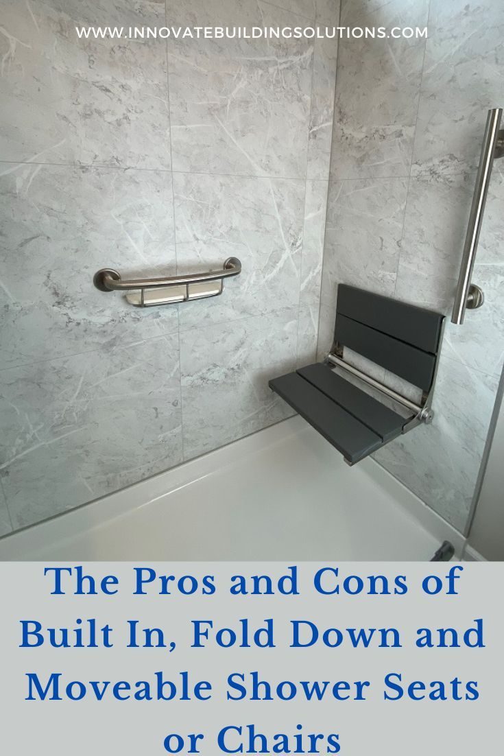 Question 13 - pros cons built in fold down shower seats - Innovate Building Solutions, Accessible Shower Designs, Shower Seating Options, Custom Shower Accessories, Bathroom Shower Concepts
