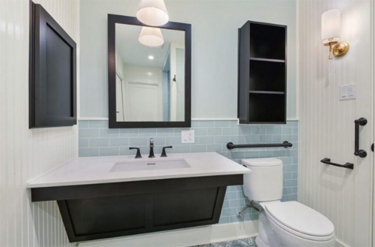 Idea 14 wall hung roll under vanity credit www.Zitrocs.com - Innovate Building Solutions, Cleveland Ohio Shower Remodels, Modern Home Bathrooms, Luxury Home Showers, Custom Bathroom Showers