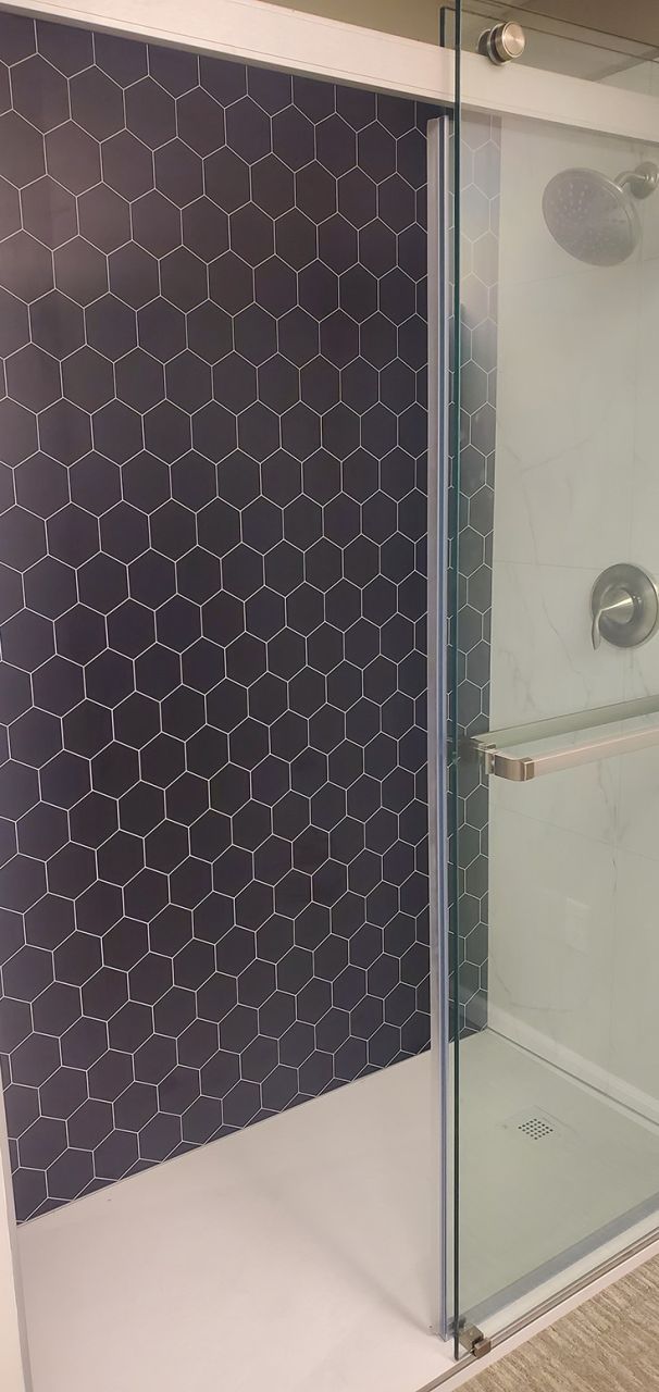 Tip 1 gray stone shower pan - Innovate Building Solutions, Custom DIY Bathroom Showers, Shower Base Pans, Modern Shower Concepts, Bathroom Shower Designs